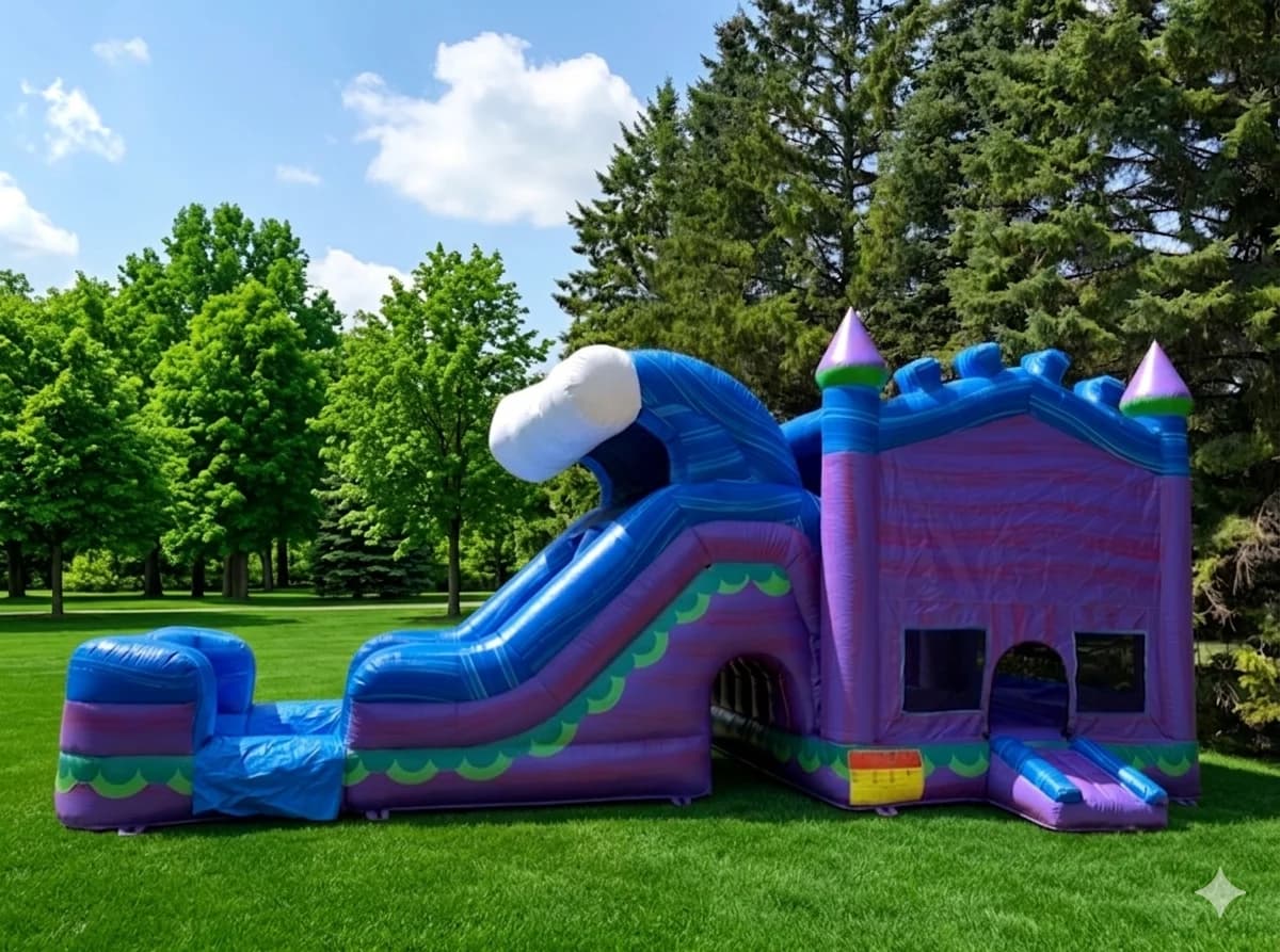 Purple Tide — slide combo, 29′L × 16′W × 14′H