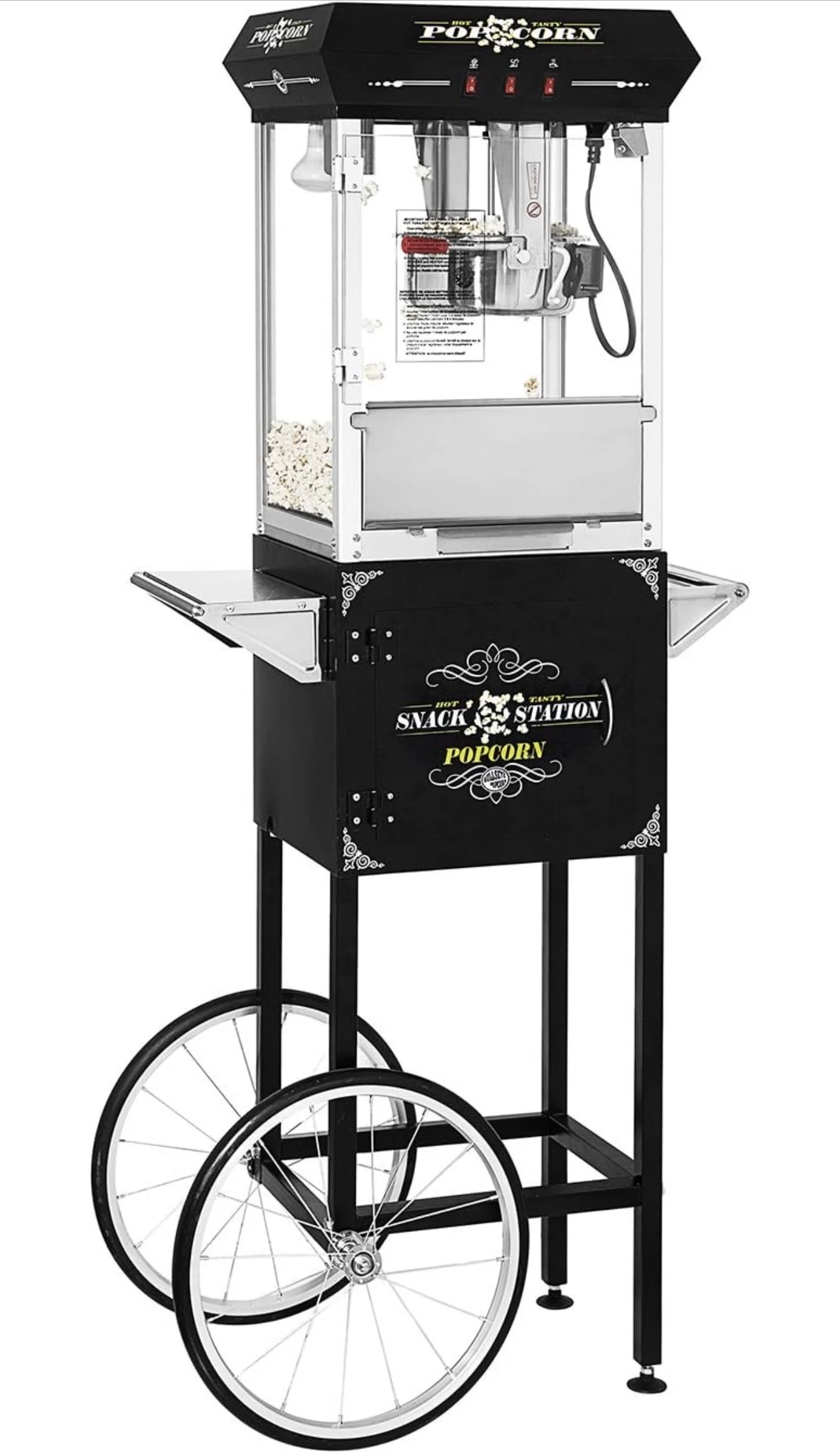 Popcorn Machine — concession, Freestanding, on its own wheeled stand